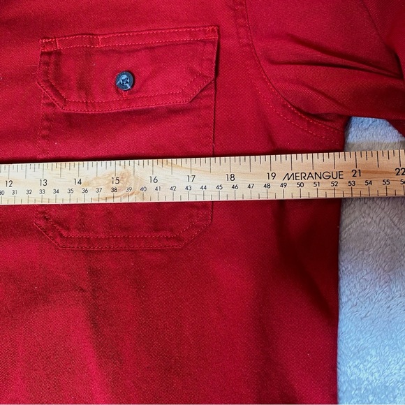 Men’s Vintage Wrangler EST. 1947 Red Cotton Button Down Casual Shirt Size S/P - Picture 10 of 12